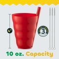 thumbnail image 5 of JoyServe 6-Pack Kids Cups with Straws – BPA-Free Plastic Tumblers with Easy-Grip Design for Toddlers and Children, 5 of 9