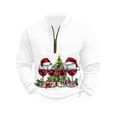 thumbnail image 2 of Yteetum Men's Quarter Zip Christmas Sweatshirts Oversized Stand Collar Pullover Hoodless Sweatshirts Mens Casual 1/4 Zipper Xmas Graphic Print Long Sleeve Sweatshirts Half Zipper Christmas Sweatshirt, 2 of 5