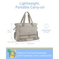 thumbnail image 6 of BAGSMART Travel Tote Bag for Women Weekender Overnight Bag, 39L Large Travel Duffle Bag Carry On Gym Bag with Luggage Sleeve and Shoe Compartment, Ladies Shoulder Handbags Top Handle P, Tranquil Gray, 6 of 7