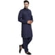 SKAVIJ Hommes Kurta Pyjama Mis Pathani Style Indien Robe Décontractée Blue L – image 4 sur 6