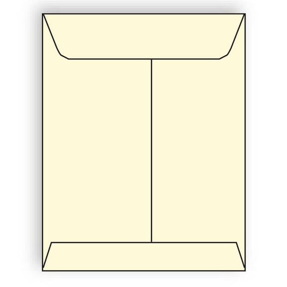 Open End Catalog Envelopes, 10" x 13", 28#, Recycled, Oyster Pastel, Acid Free, Center Seam (Box of 500)