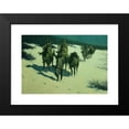 thumbnail image 2 of Frederic Remington 24x17 Black Modern Framed Museum Art Print Titled - The Trail of the Shod Horse (1907), 2 of 5