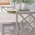 thumbnail image 3 of Linon Nico 5 Pce Counter Dining Set White Table/4 Light Gray Chairs in Wood, 3 of 9