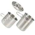 thumbnail image 4 of Henmomu Camp Cooking Pot,2pcs Stainless Steel Cooking Cup Mug Foldable Outdoor Camp Cook Pot Camping Cookware,Stainless Steel Cooking Cup, 4 of 8