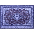 thumbnail image 1 of Ahgly Company Indoor Rectangle Medallion Blue Traditional Area Rugs, 7' x 9', 1 of 4