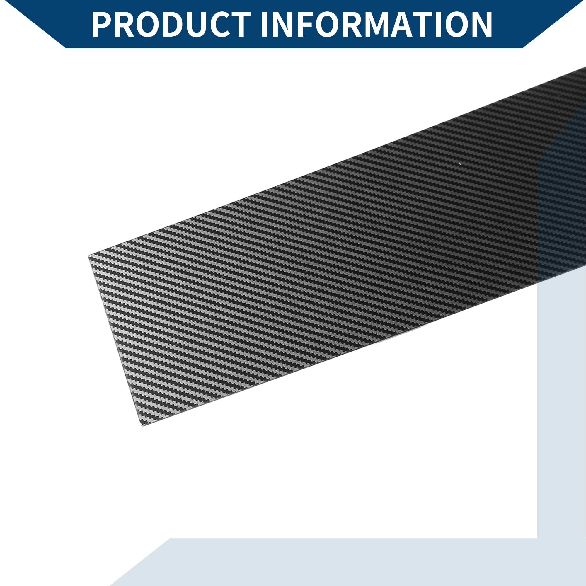 Unique Bargains 4Pcs Window Trim For Toyota Tundra 2007-2020 Black Carbon Fiber