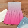 thumbnail image 5 of GceSteap Tube Tops for Women Strapless Tops Summer Bandeau Tank Tops Gradient Tanks Smocked Ruffled Backless Sleeveless Shirts 2024 Pink XL, 5 of 5