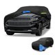 thumbnail image 1 of Cubierta impermeable para coche Unique Bargains, cubierta exterior completa 210D Oxford, negro y azul, con cremallera en la puerta, protección contra lluvia, sol y nieve para Chevrolet Tahoe., 1 of 5