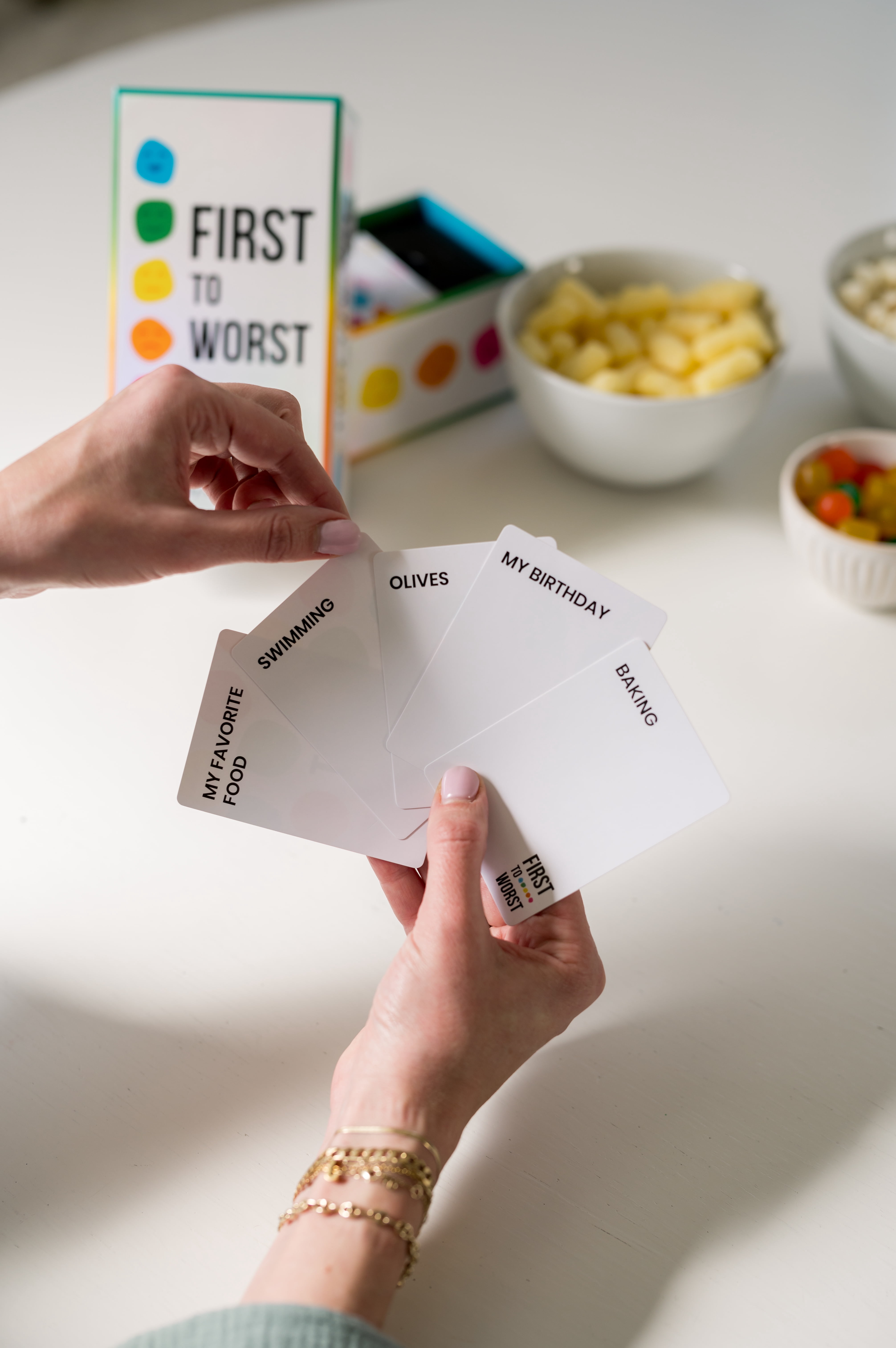 Dyce Games First to Worst - The Family Party Game About How Your Friends and Family Rank Things