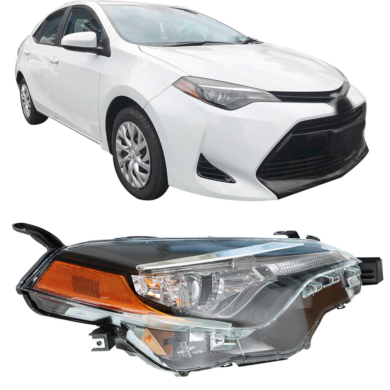 Labwork Headlights Assembly Black Chrome Headlamp Housing Fit for 2017 ...