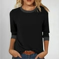 thumbnail image 2 of EDFBUYKRS Blouses for Women Puff Long Sleeve V Neck Tunic Tops Boho Dressy Casual Chiffon Shirts Xxl, 2 of 5