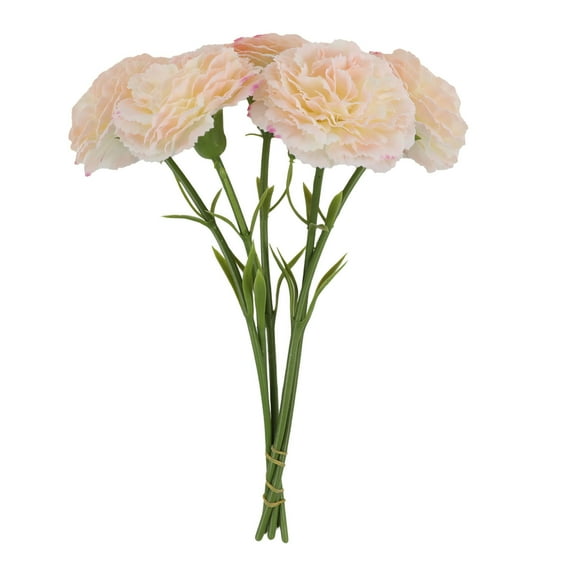 5PCS Artificial Carnations - 11.42" Bendable Stem Silk Flowers - Real Touch Carnations for DIY Vase Arrangements & Wedding Centerpieces
