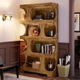 thumbnail image 5 of Tribesigns 71" Tall Bookcase, 4-Tier S-Shaped Bookshelf, Wood Decorative Storage Shelving, Modern Freestanding Display Shelves, 5 of 7