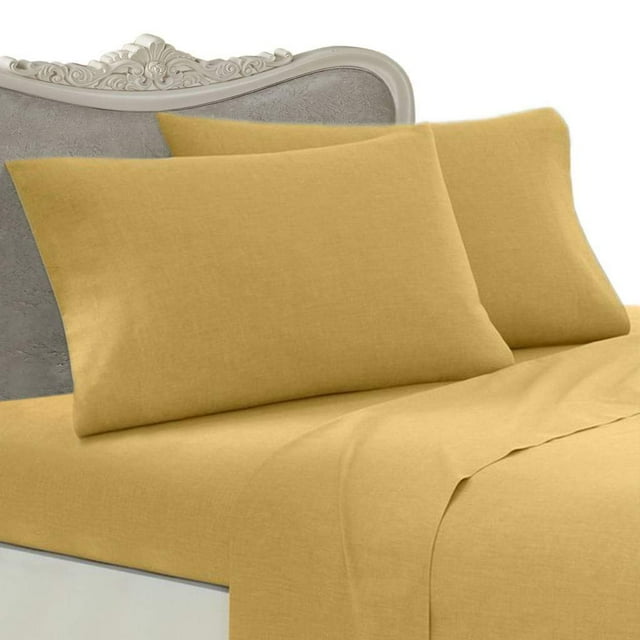 Luxurious Rayon from Bamboo Sheet Set - Queen Size Gold 300 Thread Count Cotton Sheet Set (Deep Pocket)