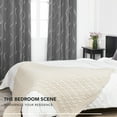 thumbnail image 5 of Deconovo Blackout Curtains, Silver Wave Line Print, Light Gray, 52W x 108L Inch, Thermal Insulated, Privacy Drapes for Bedroom, 2 Panels, 5 of 9