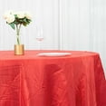 thumbnail image 3 of BalsaCircle 120" Red Accordion Crinkle Taffeta Round Tablecloth Decoration, 3 of 8