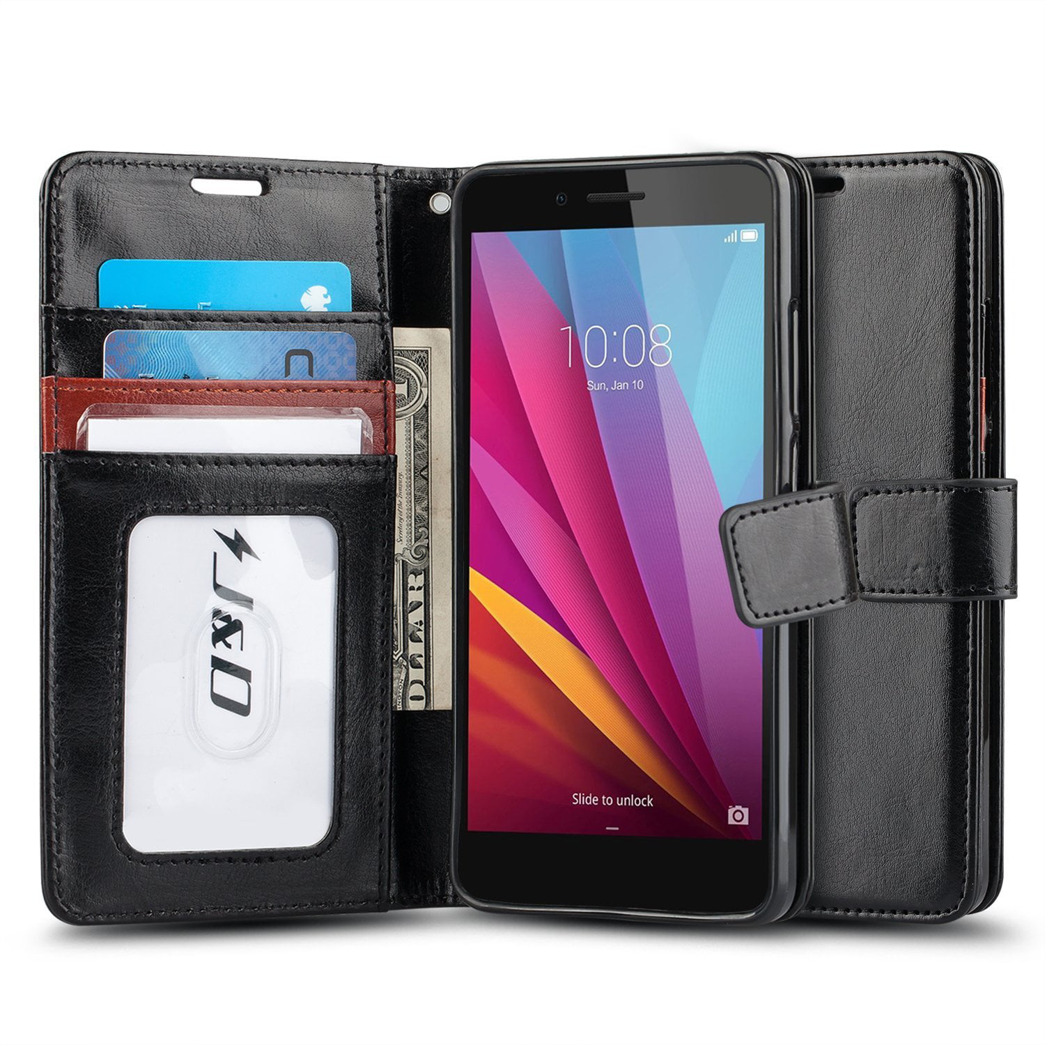 Virus slinger mond Honor 5X Case, J&D [Wallet Stand] Huawei Honor 5X Wallet Case Heavy Duty  Protective Shock Resistant Case for Huawei Honor 5X - Black - Walmart.com