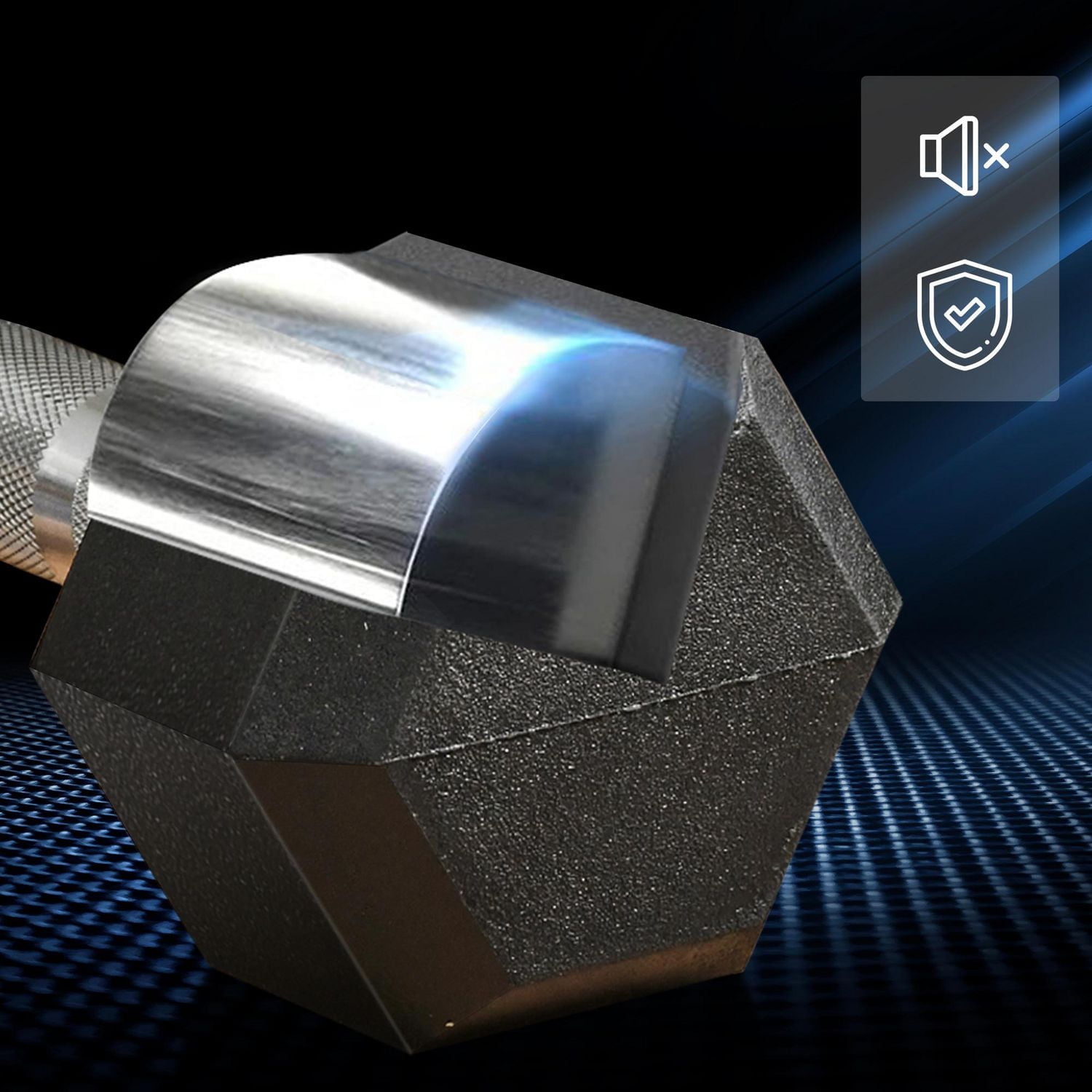 Soozier Haltère courte 50 lbs entraînement musculaire & haltérophilie caoutchouc