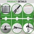 thumbnail image 3 of Ktaxon (2-3) Bike Storage Tent, Outdoor Bike Covers Waterproof Shed Tent, 210D Oxford Fan-Shaped Portable Shed, Fit for Bicycle,Graywhite, 3 of 9