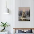 thumbnail image 3 of ONETECH Christmas Wall Art Home Decor Santa Claus Reindeer with Sleigh Poster Canvas Print Christmas Tree Pictures Winter Wall Decor Gallery Living Room Bathroom Room Aesthetic, 3 of 4