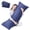 Blue, variant on Large Body Pillow Insert with Grey Faux Fur Cover - Fluffy 20x54 Inch Long Bed Pillow for Sleeping - Breathable Full Body Pillow for Adults