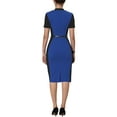 thumbnail image 4 of INSPIRE CHIC Women's Sheath Dress Contrast Color Pencil Dresses, 4 of 6