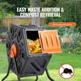 thumbnail image 6 of VEVOR Compost Bin, 18.5-Gal Composting Tumbler, Compact Single Rotating Chamber with Sliding Door and Steel Frame, BPA Free Small Composter Bin Tumbler, 6 of 9
