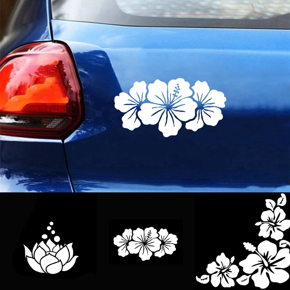 SPRING PARK Lotus Flower Hibiscus Car-Styling Body Window Decals ...