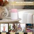 thumbnail image 4 of Mini humidificador portátil, pequeño humidificador de niebla fría con luz nocturna, humidificador de escritorio personal USB para dormitorio de bebé (rosa), 4 of 5