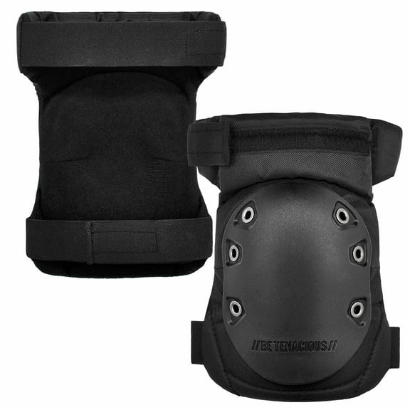 Ergodyne ProFlex 435HL Hinged Rubber Cap Gel Knee Pad, Black Cap