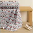 thumbnail image 4 of Soimoi White Cotton Cambric Fabric Cedar Tree & Fox Animal Printed Craft Fabric by the Yard 42 Inch Wide, 4 of 7