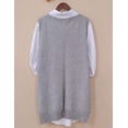 thumbnail image 2 of Suéter sin mangas con cuello en V para mujer, chaleco de punto, cárdigan, prendas de vestir exteriores, tops altos y bajos con bolsillo, 2 of 3