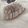 thumbnail image 4 of LinYooLi Small Bucket Hat Irregular Stripes Warm Lamb Wool Foldable Fisherman Hat Autumn Winter Fashion Short Brim Basin Hats, 4 of 8