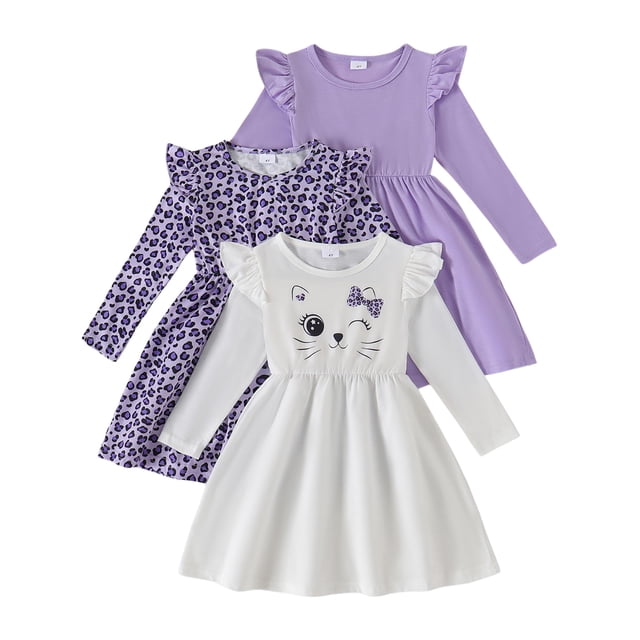 Vestido VARMILO para Niña Casual de Manga Larga con Cierre de Tirón