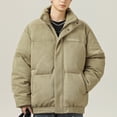 thumbnail image 6 of Timoontee Men's Puffer Coat Warm Thickened Padded Coats Outdoor Casual Hiking Windproof Jackets Solid Full Zip Outerwear Winter Coats Green M, 6 of 6
