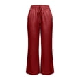 thumbnail image 4 of bovemsi Comfy Pants Women Elastic Casual Trousers Red Summer Outfits for Women M, 4 of 5