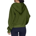 thumbnail image 4 of BDPORKAS Women's Oversized Hoodies Sweatshirt Quarter-Zip Fleece Pullover Hoodie Tops with Thumb Holes, 4 of 7