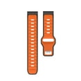 thumbnail image 2 of Sport Silicone Band for Samsung Galaxy Watch 7 44mm, Soft Wristband Dual-Colors Adjustable Sport Watch Strap for Samsung Galaxy Watch 7 44mm, Orange+Black, 2 of 7