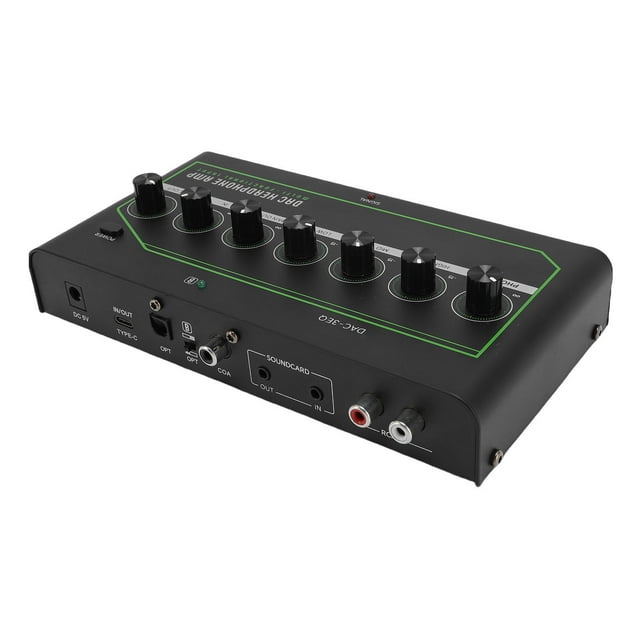 Digital To Analog Converter Headphone Amplifier, PC Headphone Amp Coaxial Optical TYPE C 3.5mm Interface Low Noise for Mobile Phone Computer US Plug,EU Plug