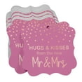 thumbnail image 3 of Inkdotpot Hang Tags Hugs & Kisses From The New Wedding Favor Bracket Shape Gift Tags Real Rose Gold Foil Bonbonniere Tag Pack Of 50, 3 of 7