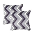 thumbnail image 6 of Home Soft Things Trendy Faux Fur Pillow Covers, Set of 2, 20"x20", Chevron-Grey Purple, 6 of 7