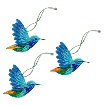 

QIIBURR Stained Bird Window -Iridescent Acrylic Hummingbird Ornament Bird Decoration