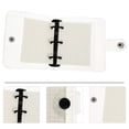 thumbnail image 3 of CIMAXIC Durable PVC and Paper Note Pad with Three Holes Coil Binding for Home Use Black,4.13"X3.54"X0.98", 3 of 5