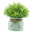 thumbnail image 4 of Pequeñas plantas artificiales en maceta, mini plantas de interior, arreglo floral, orquídea falsa en maceta para boda, estante, escritorio del hogar Olla verde, 4 of 8