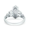 thumbnail image 3 of Art Deco Marquise Wedding Engagement Ring CZ 925 Sterling Silver Size 10, 3 of 6