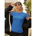 thumbnail image 2 of "Ew School" Across Chest Blue Quote Women T-Shirt, Female Large, 2 of 4