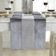 thumbnail image 1 of Camino de mesa glamuroso para mesa de comedor rectangular, tejido de algodón a rayas huecas con borlas y lentejuelas brillantes, decoración elegante para la cocina del hogar con patrón para una, 1 of 4