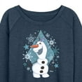 thumbnail image 3 of Frozen - Winter - Olaf Dancing In Snow - Women's Lightweight French Terry Long Sleeve Shirt, 3 of 5
