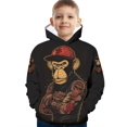 thumbnail image 3 of Ropa para niños, sudadera con capucha de manga larga con estampado de dinosaurio rugiente para niños, sudadera de otoño e invierno, ropa de casa para niños, 3 of 5