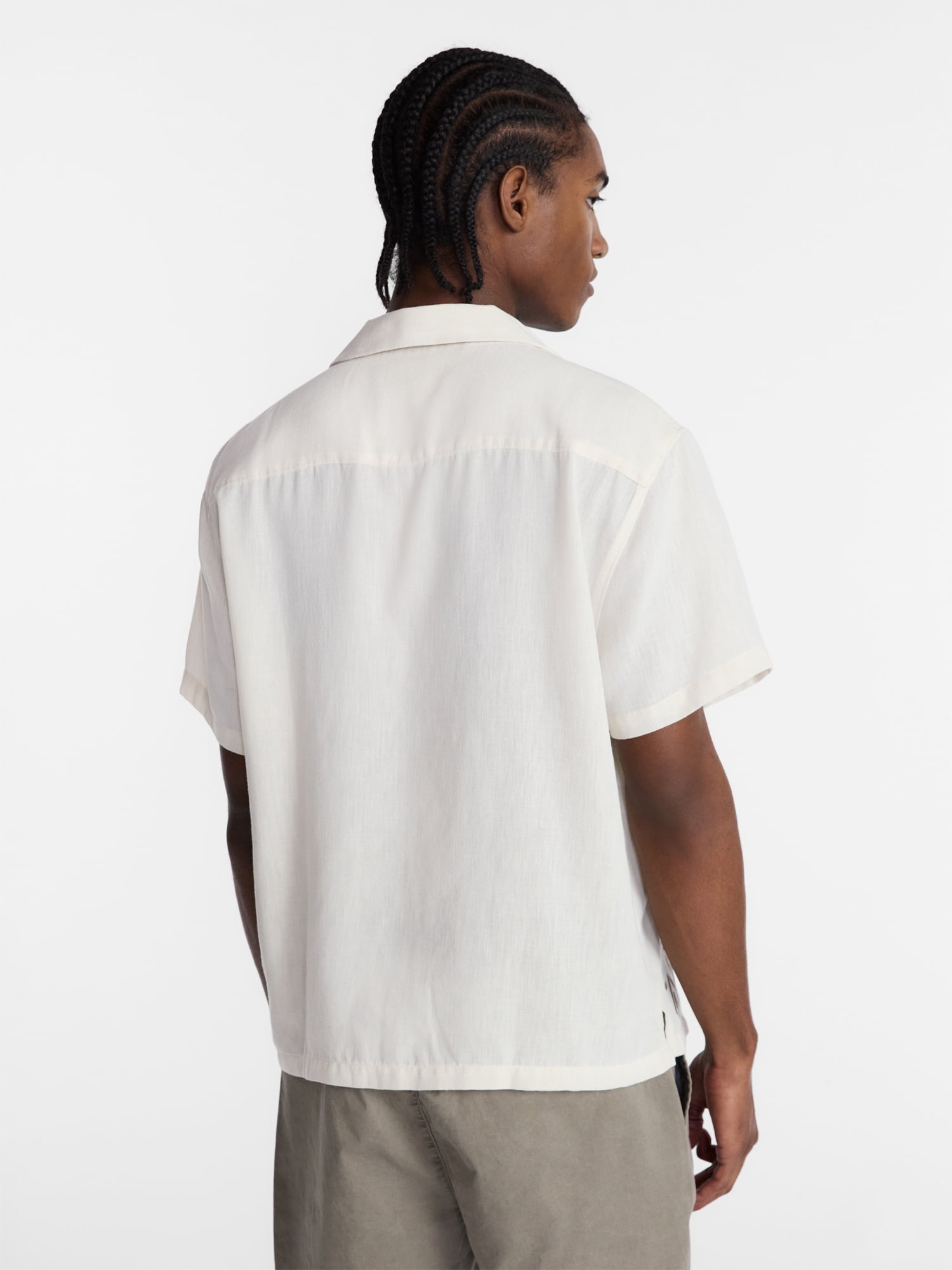 No Boundaries Embroidery Shirt with Short Sleeves, Men's XS-5XL